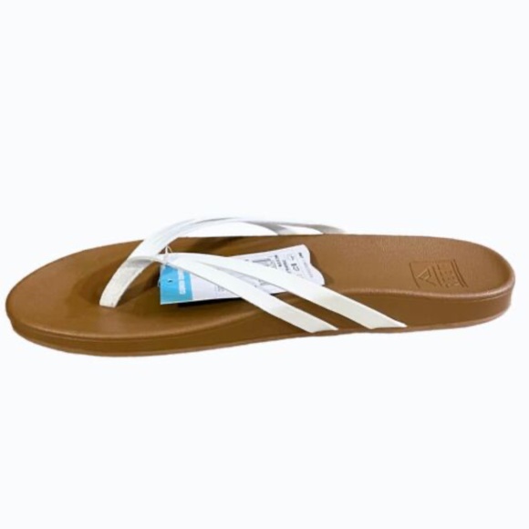 Reef Spring Joy Womens Flip Flops Size 11 White Tan Sandals - Picture 4 of 9